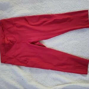 Lululemon Athletica Bold Hot Pink Capris Leggings Sz 10 Activewear Athleisure